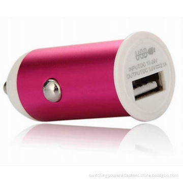Compact Pink Universal Portable Usb Charger , 2a Iphone 5v Charger